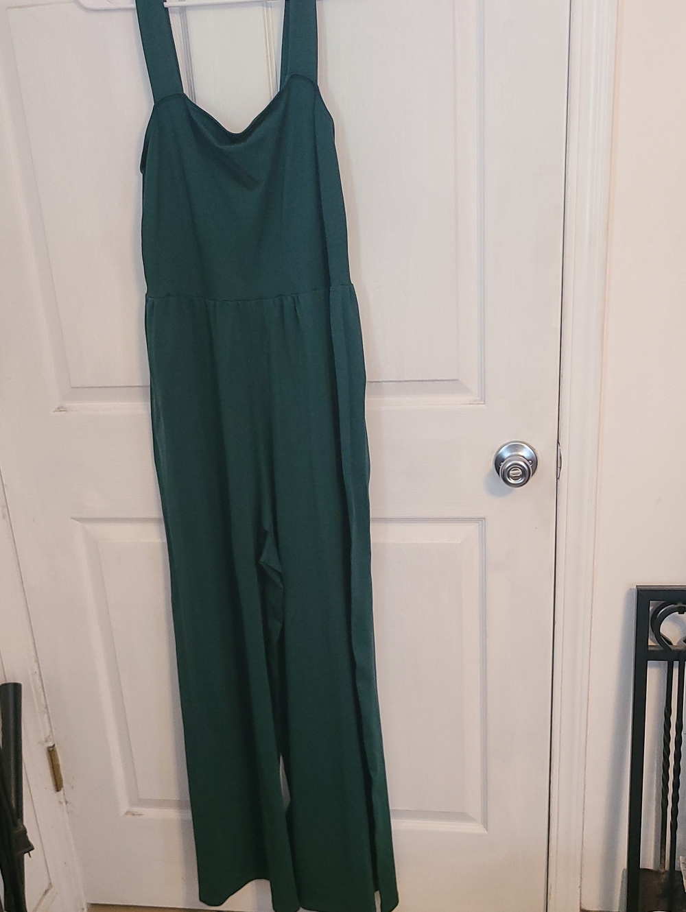 Forest Green Wide-Leg Strap Jumpsuit